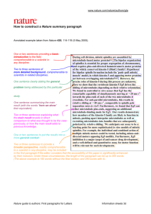 How to construct a Nature summary paragraph