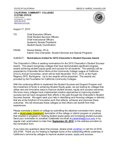 Student Success Awards Call for Nominations 2015