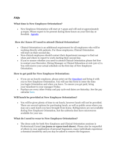 Orientation FAQs - Providence Health & Services