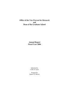 Annual Report - The Graduate School