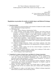 Statute on the Study Procedure in the Double