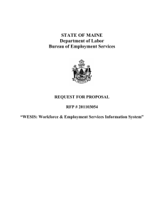 The State of Maine, Department of Labor Bureau of Employment