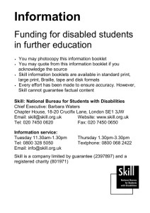 Funding Further Education for disabled students