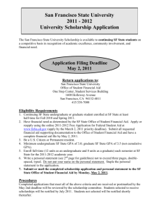 Eligibility Requirements - San Francisco State University