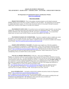 graduate student checklist - Department of Communication Sciences