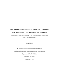 The Aboriginal Careers in Medicine Program