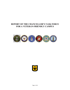 Veteran-Friendly Campus Taskforce Report