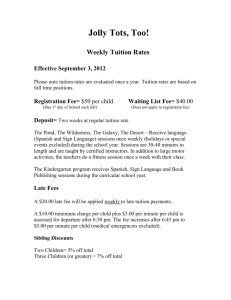Classroom Tuition Rate