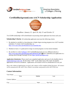 CampusRN/AACN Nursing Scholarship Fund Application