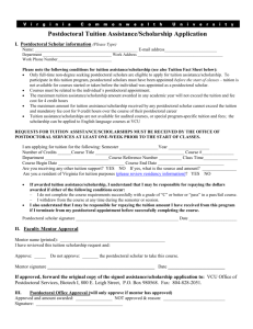 Tuition Scholarship Form - VCU Office of Research and Innovation