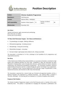 Director Academic Programmes Position Description