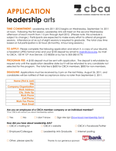 APPLICATION leadership arts TIME COMMITMENT: Leadership Arts
