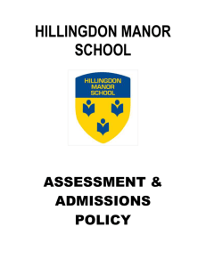 Assessment & Admissions Policy