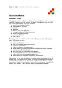 Admissions Policy - Step by Step School