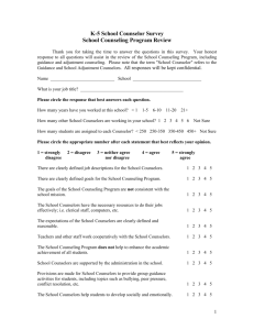 Springfield School System – School Counseling Survey