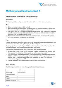 Experiments, simulation and probability