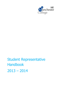 Student Representative Handbook 2013 – 2014 Contents Welcome