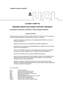 Report to UCL Academic Committee