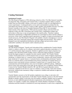 Catalog Statement - University of Toledo