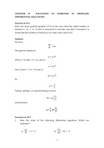 Solutions to Exercises in Ordinary Differential Equations
