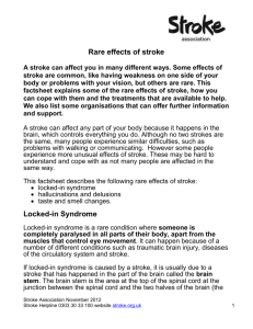 Rare effects of stroke (Large Print version)