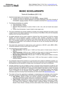 MUSIC SCHOLARSHIPS Terms & Conditions (2011