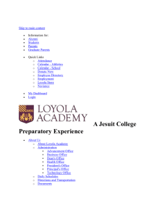 Maintenance - Loyola Academy