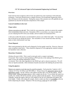 CE 742 Advanced Topics in Environmental Engineering Lab Manual