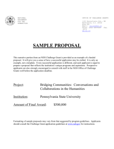 Sample Funded NEH Proposal from Penn State