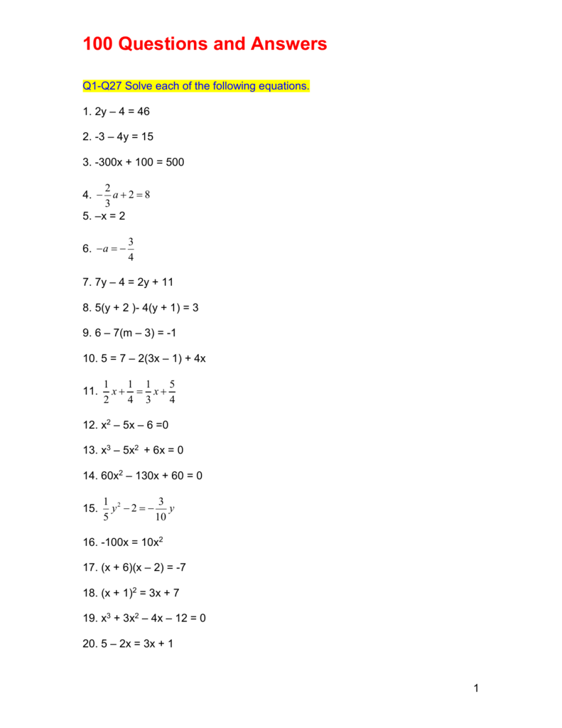 Factoring and Solving Equations