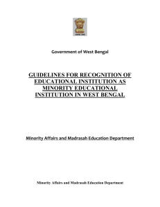 Government of West Bengal - West Bengal Minorities Development