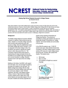 NCREST PRACTICE BRIEF: High School Students Who Succeed In