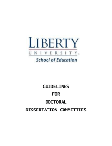 GUIDELINES FOR DISSERTATION COMMITTEES