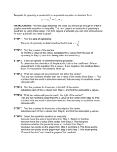 Mini-lesson on graphing quadratic equations and inequalities