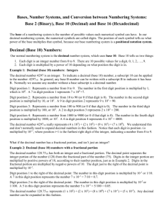 Base Conversions Handout