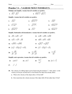 7.1-7.4 Practice Worksheet