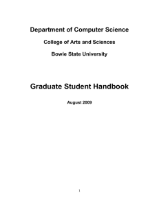 Graduate Student Handbook - Department of Computer Science