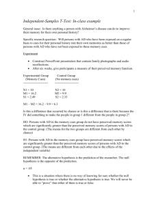 Independent-samples t-test