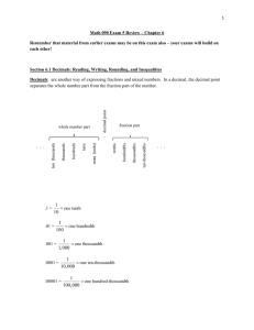 Math 090 Exam 5 Review