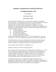 Symbolic Computation for Statistical Inference in R