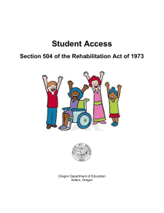 Student Access - Section 504 Handbook
