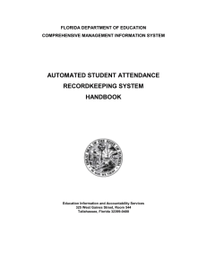 automated student attendance - Florida Department of Education