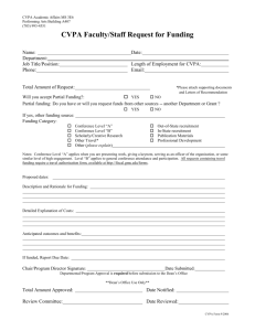 Dean`s Faculty/Staff Funding Request Form