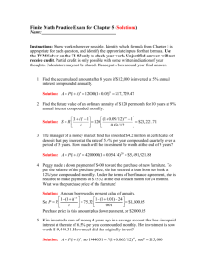 Finite Math Practice Exam for Chapter 5 (Solutions)