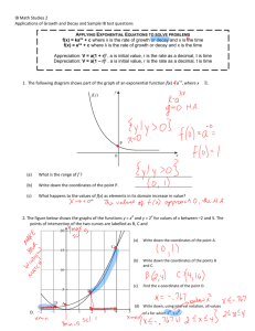 IB Math Studies 2 Applications of Growth and Decay and Sample IB