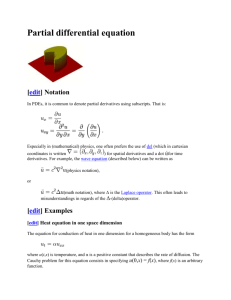 Partial differential equation [edit] Notation In PDEs, it is common to