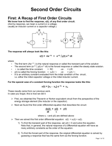 of a Second Order Circuit