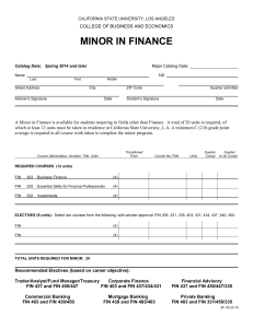 Minor in Finance
