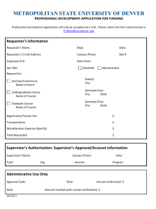 Policy Approved By - Metropolitan State University of Denver