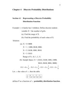 Chapter 4 Discrete Probability Distributions